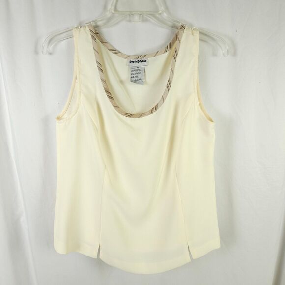 NWT VTG Perceptions Womens Beige Ivory 3 Piece Skirt Suit Set  Size 10 - Picture 3 of 16